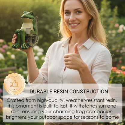 ⌛ 50 % auf alles! ⏰Solarbetriebenes schaukelndes Frosch-Stuhl-Ornament