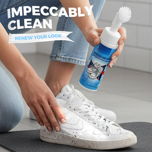🧼Tragbarer Schuhschaumreiniger mit integrierter Bürste
