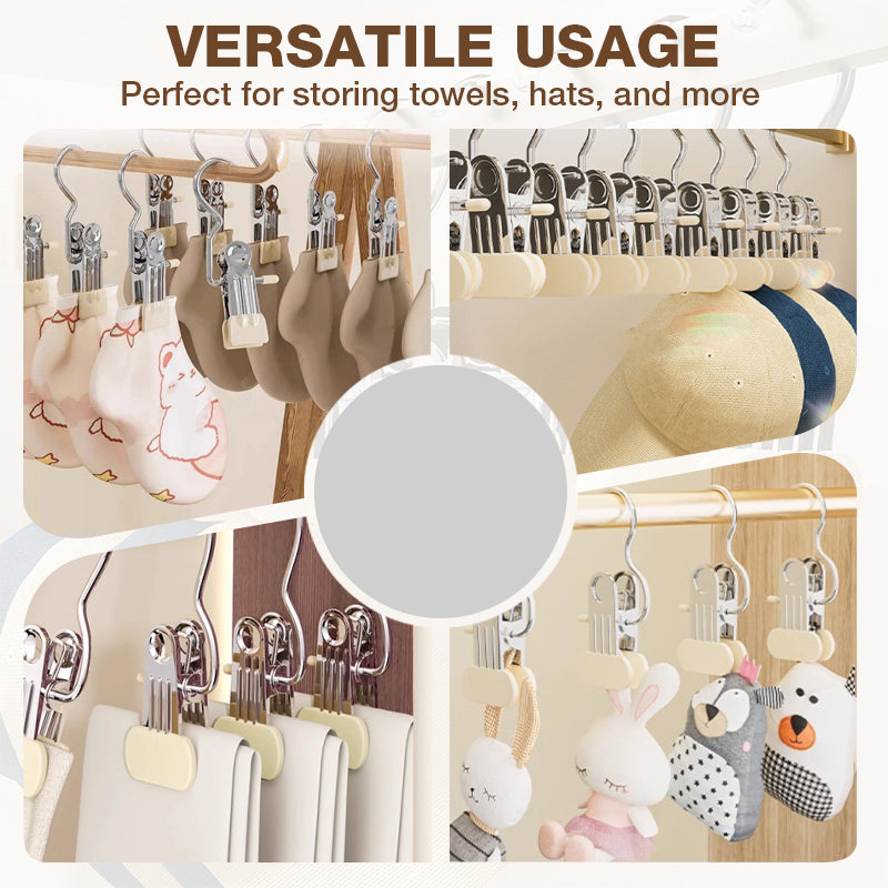 Multifunktionale Wäschehaken mit Clips – unsichtbar, stabil, platzsparend