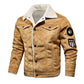 🔥Bestseller🔥 Herren-Outdoor-Lederjacke mit Fleecefutter ✈️Kostenloser Versand