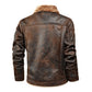 🔥Bestseller🔥 Herren-Outdoor-Lederjacke mit Fleecefutter ✈️Kostenloser Versand