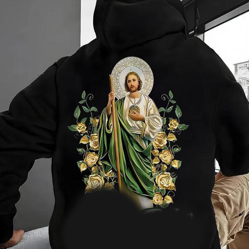 🧥✝️Herren-Kapuzenpullover mit Glaubens-Motiv