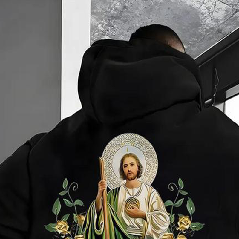 🧥✝️Herren-Kapuzenpullover mit Glaubens-Motiv