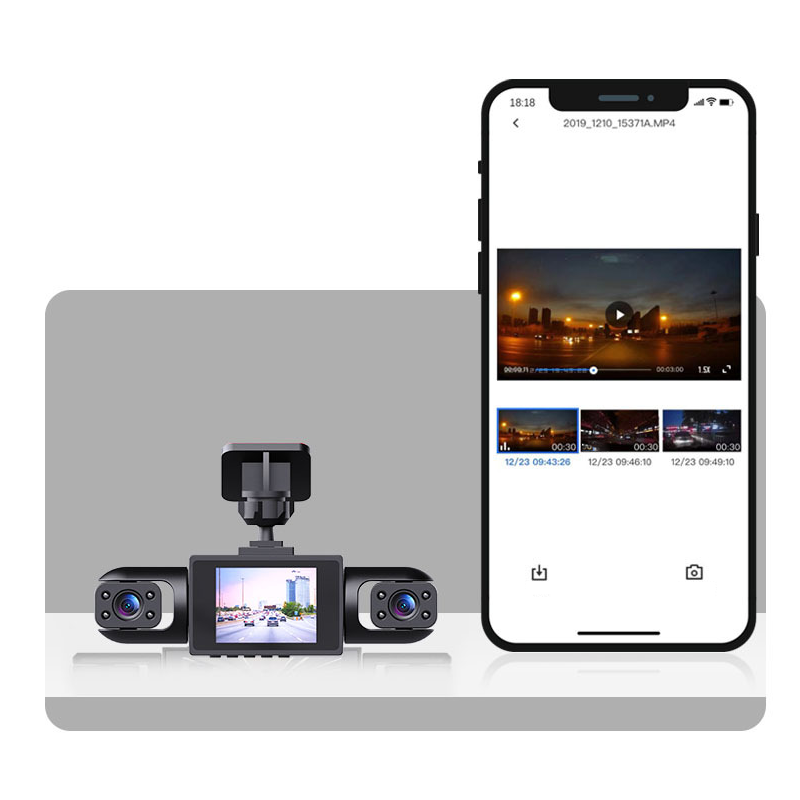 🚗  📹 Auto-Dashcam mit 4 Kameras und 360°-Rundumsicht – Volle Abdeckung, Nachtsicht & Loop-Aufnahme ⚡