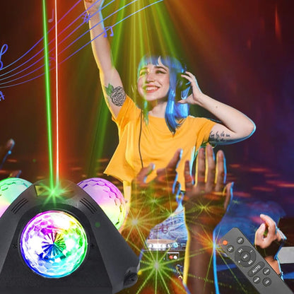 📢📢50 % RABATT !! 🌟3-Kugel Soundaktivierter Laser-Partylicht