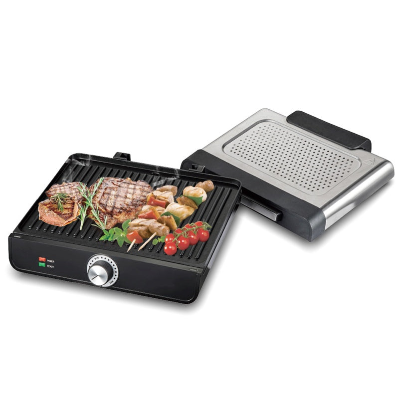 📢📢54 % RABATT !!🔥2200W Rauchfreier Indoors Grill mit Antihaft-Grillplatte