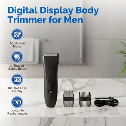 📢📢50% RABATT !!⏰Über 35.000 Mal verkauft!!✂️Digitaler Körperrasierer für Männer mit digitalem Display✨