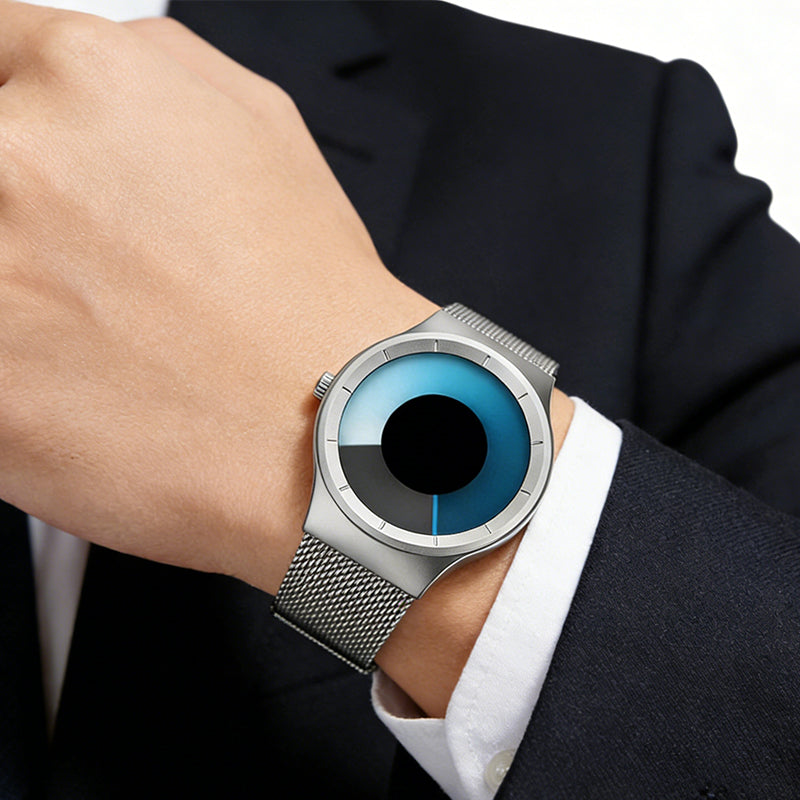 ⌚ Minimalistische Quarz-Herrenuhr OHNE ZEIGER – Futuristisches Design & Alltagstauglichkeit! ✨
