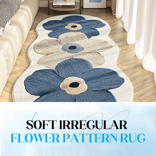❀Weicher Teppich mit unregelmäßigem Blumenmuster