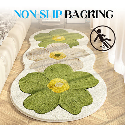 ❀Weicher Teppich mit unregelmäßigem Blumenmuster