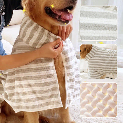 🐕 50% RABATT! 🔥 Weicher, Saugfähiger & Schnelltrocknender Hundebademantel – Kuscheliges Fleece, Verstellbarer Klettverschluss & Ideal Für Nach Dem Baden Oder Spaziergang Im Regen 🌧️