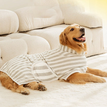 🐕 50% RABATT! 🔥 Weicher, Saugfähiger & Schnelltrocknender Hundebademantel – Kuscheliges Fleece, Verstellbarer Klettverschluss & Ideal Für Nach Dem Baden Oder Spaziergang Im Regen 🌧️