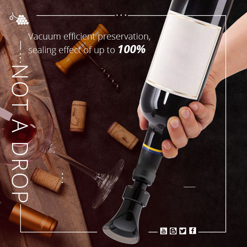 🍷 kauf 1 bekomm 1 gratis! 🧪 2-in-1-Weinverschluss – Vakuumpumpe & Versiegler, bewahrt Frische & Aroma ✨