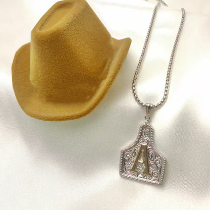 Unisex Gold-Plated Initial Letter Pendant Necklace