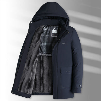 🔥Herren Winterparka mit Plüschfutter und Kapuze
