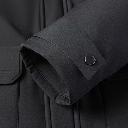 🔥Herren Winterparka mit Plüschfutter und Kapuze