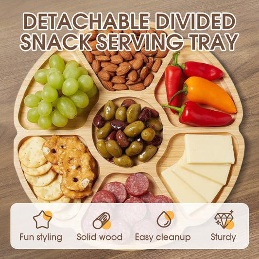 Neujahrsrabattaktion🌿🌿Abnehmbares, unterteiltes Snack-Serviertablett