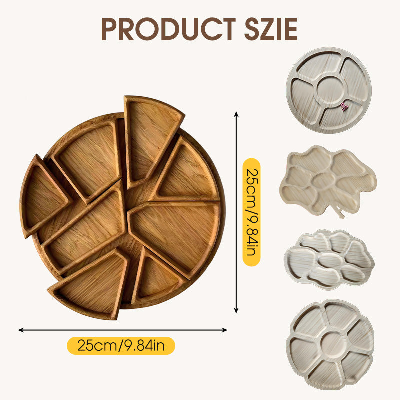 Neujahrsrabattaktion🌿🌿Abnehmbares, unterteiltes Snack-Serviertablett
