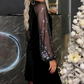 🔥Damen Paillettenkleid mit Schleife am Kragen