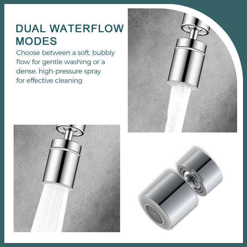 🚰✨  360° Drehbarer Küchenwasserhahn-Luftsprudler – Doppellstrahl &amp; Vierfachfilter!🌱💧