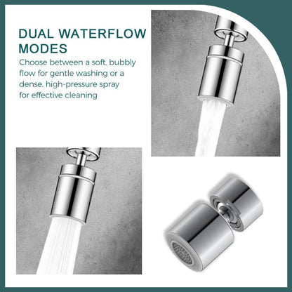 🚰✨  360° Drehbarer Küchenwasserhahn-Luftsprudler – Doppellstrahl &amp; Vierfachfilter!🌱💧