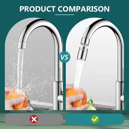 🚰✨  360° Drehbarer Küchenwasserhahn-Luftsprudler – Doppellstrahl &amp; Vierfachfilter!🌱💧