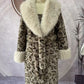 ⚡60 % RABATT !!⚡Damens Leopardenmuster-Mantel aus kuscheligem Kunstpelz mit Gürtel🧥