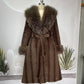 ⚡60 % RABATT !!⚡Damens Leopardenmuster-Mantel aus kuscheligem Kunstpelz mit Gürtel🧥