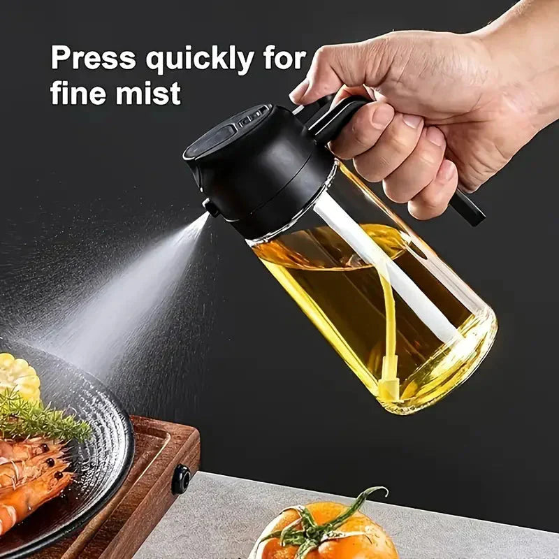 🍾🍾Unverzichtbar für jeden Haushalt✨💕2-in-1-Sprühflasche und Ölspender aus Glas