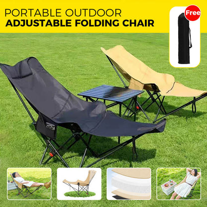 🪑 50% RABATT! 🌿 Tragbarer verstellbarer Klappstuhl für Außenbereich – Leicht, stabil & vielseitig – Ideal für Garten, Camping, Strand oder Terrasse – einfacher Transport und Aufbau 🏕️✨