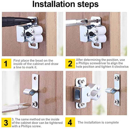 ⚡50 % RABATT !!🔥Klassischer Rollenschnäpper aus Edelstahl für Schranktüren