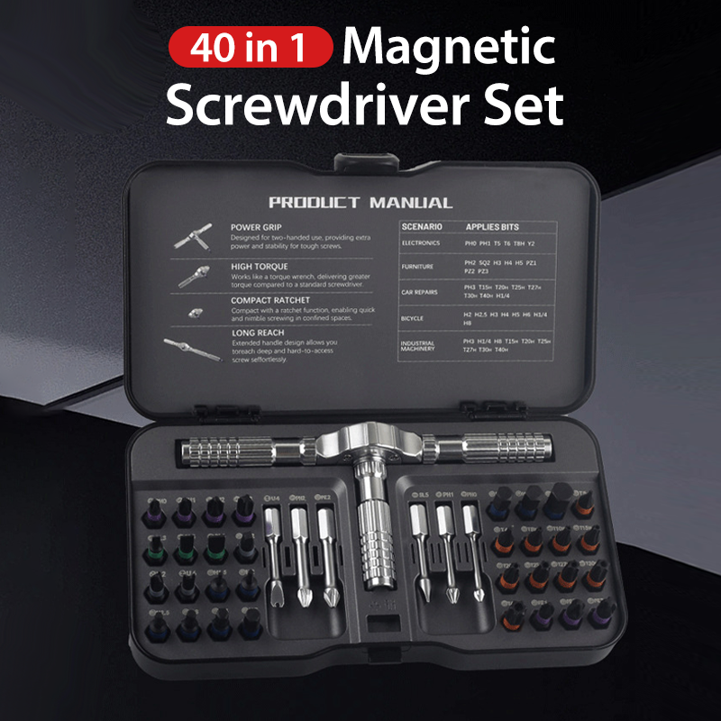 50 % RABATT🧰40-in-1 Magnetic Ratchet Screwdriver Set