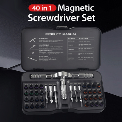 50 % RABATT🧰40-in-1 Magnetic Ratchet Screwdriver Set