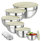 🛍️ 50% RABATT! 🥣 6-teiliges Edelstahl-Schüssel-Set mit Deckel – Spritzschutz, vielseitig & stapelbar – Ideal für Salat, Backen & Aufbewahrung ✨