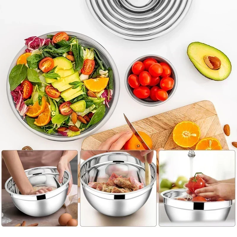🛍️ 50% RABATT! 🥣 6-teiliges Edelstahl-Schüssel-Set mit Deckel – Spritzschutz, vielseitig & stapelbar – Ideal für Salat, Backen & Aufbewahrung ✨