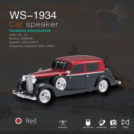 Vintage-Auto-Bluetooth-Lautsprecher mit Stereoklang