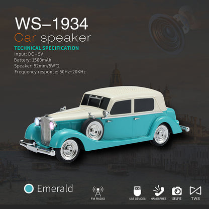 Vintage-Auto-Bluetooth-Lautsprecher mit Stereoklang