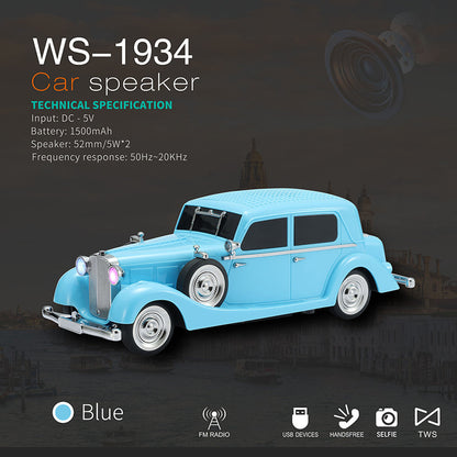Vintage-Auto-Bluetooth-Lautsprecher mit Stereoklang