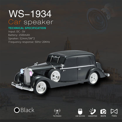 Vintage-Auto-Bluetooth-Lautsprecher mit Stereoklang
