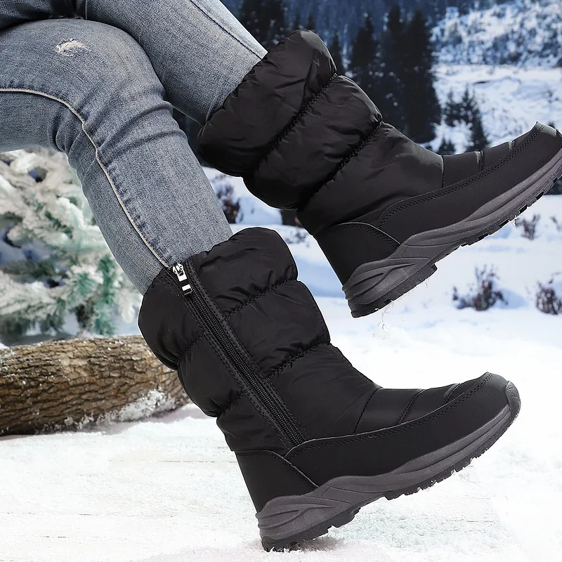 ❄️ Ultrawarme Damen-Schneestiefel mit Kunstfellfutter – Beine warm, Komfort pur im Schnee!