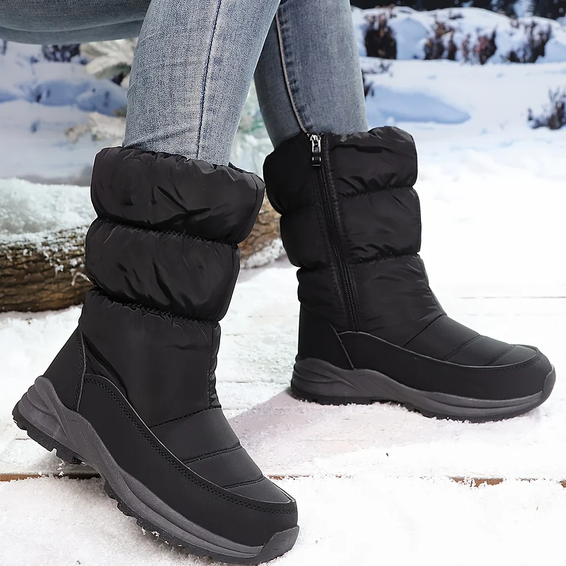 ❄️ Ultrawarme Damen-Schneestiefel mit Kunstfellfutter – Beine warm, Komfort pur im Schnee!