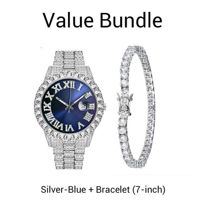 🏆✨Schneller Verkauf 60% Rabatt⌚Herrenmode-Strass-Quarzuhr