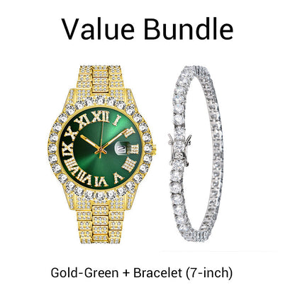 🏆✨Schneller Verkauf 60% Rabatt⌚Herrenmode-Strass-Quarzuhr