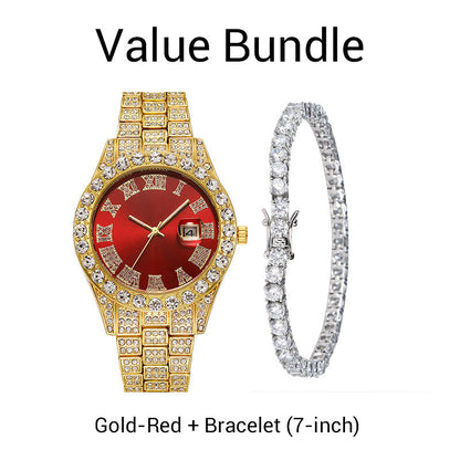 🏆✨Schneller Verkauf 60% Rabatt⌚Herrenmode-Strass-Quarzuhr
