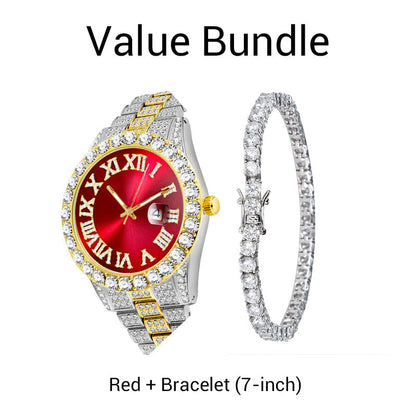 🏆✨Schneller Verkauf 60% Rabatt⌚Herrenmode-Strass-Quarzuhr