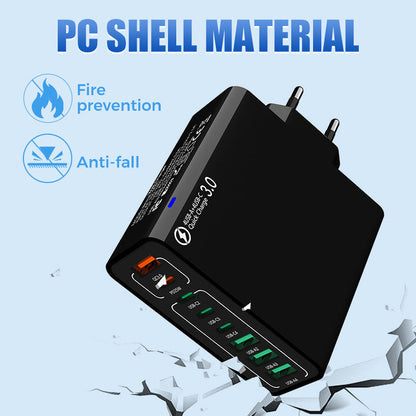 ⚡8-Port-USB-Schnellladeladegerät für Mobiltelefone