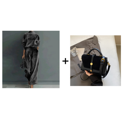 🧡✨Damen-Freizeit-Set: Warmes Oberteil & Weite Hose, 2-teilig