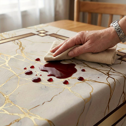 ✨🍽️Wasserdichte Tischdecke mit Marmor-Optik