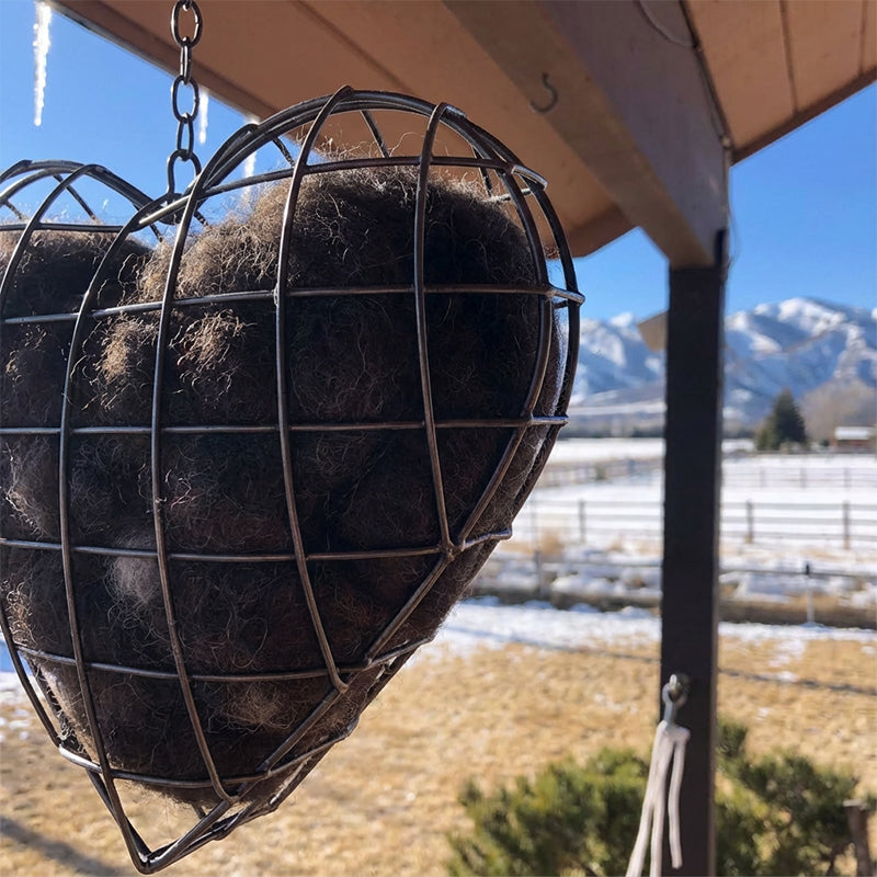🕊️ Handgefertigtes Vogelnestherz aus Alpakafasern