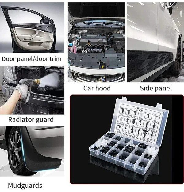 🧰 Universelles Auto-Klippsset – Kunststoff-Expansionsnieten & Schrauben, praktisch für Stoßfänger, Kotflügel & Verkleidungen 🚗